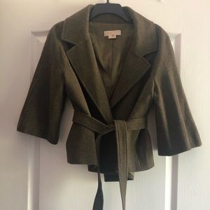 Olive Green Michael Kors wool waist coat